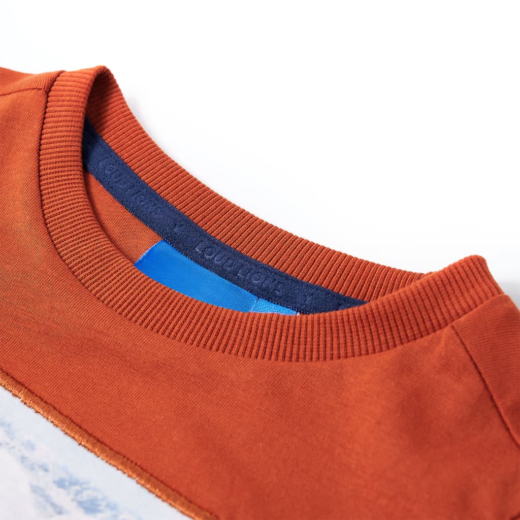 Kindershirt met lange mouwen 128 lichtroestkleurig is nu te koop bij PeponiXL, paradijselijk wonen!