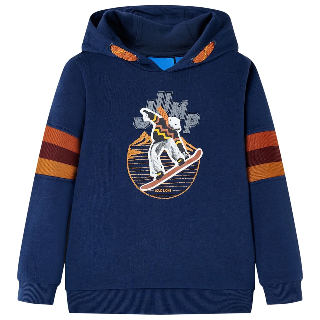 Kindertrui met capuchon 92 marineblauw is nu te koop bij PeponiXL, paradijselijk wonen!