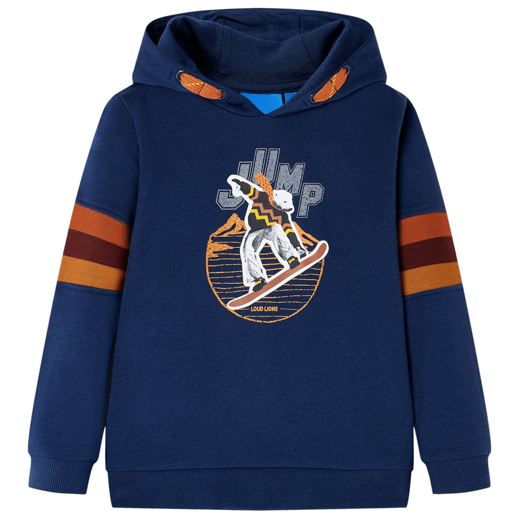 Kindertrui met capuchon 116 marineblauw is nu te koop bij PeponiXL, paradijselijk wonen!
