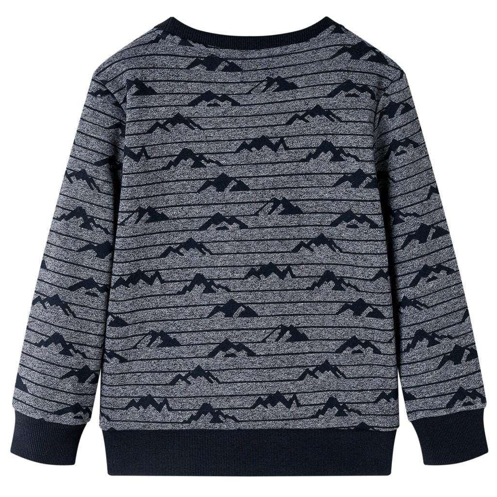 Kindertrui 116 gemêleerd marineblauw is nu te koop bij PeponiXL, paradijselijk wonen!