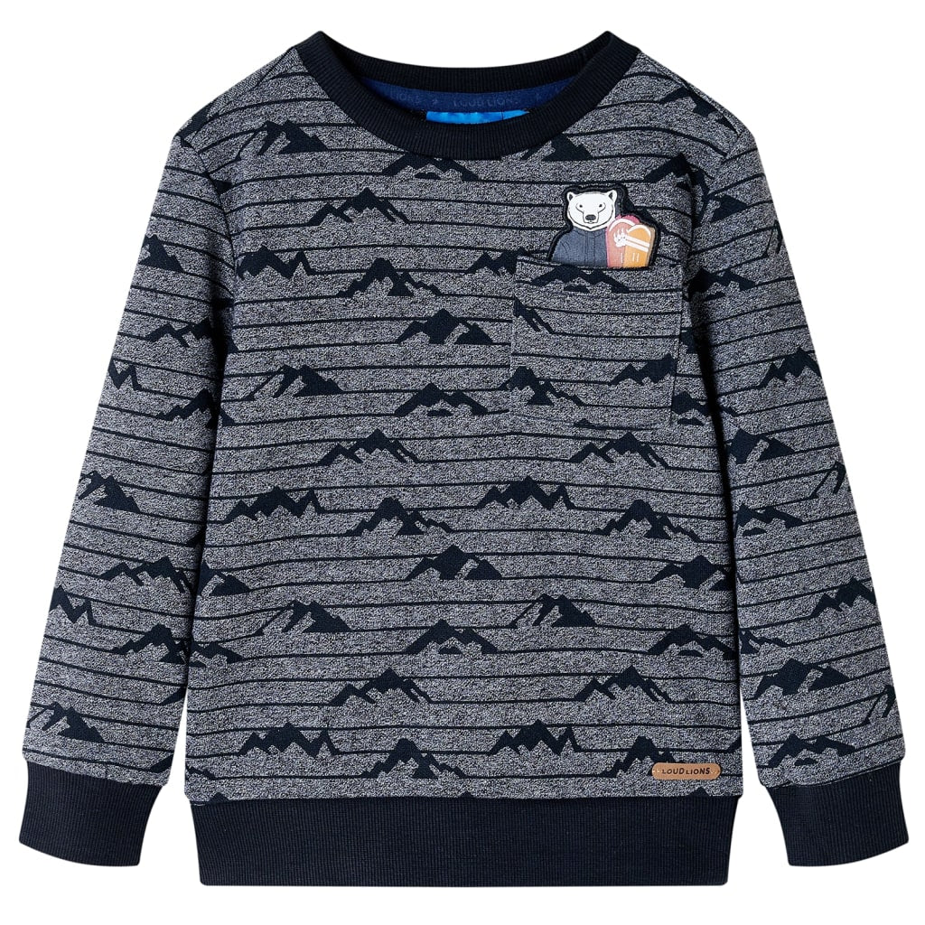 Kindertrui 140 gemêleerd marineblauw is nu te koop bij PeponiXL, paradijselijk wonen!