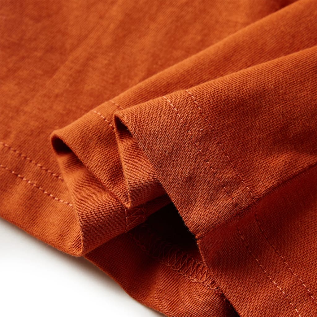 Kindershirt met lange mouwen 116 lichtroestkleurig is nu te koop bij PeponiXL, paradijselijk wonen!