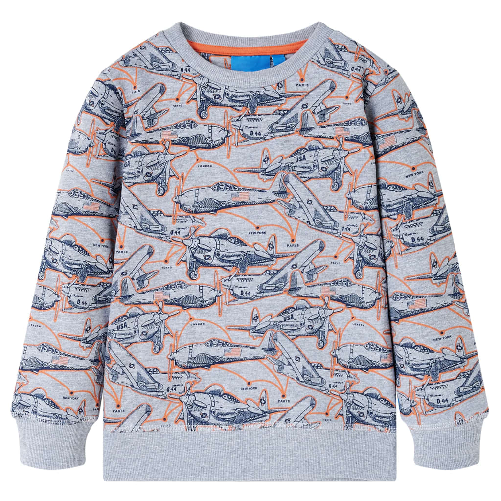 Kindertrui 116 gemêleerd grijs is nu te koop bij PeponiXL, paradijselijk wonen!