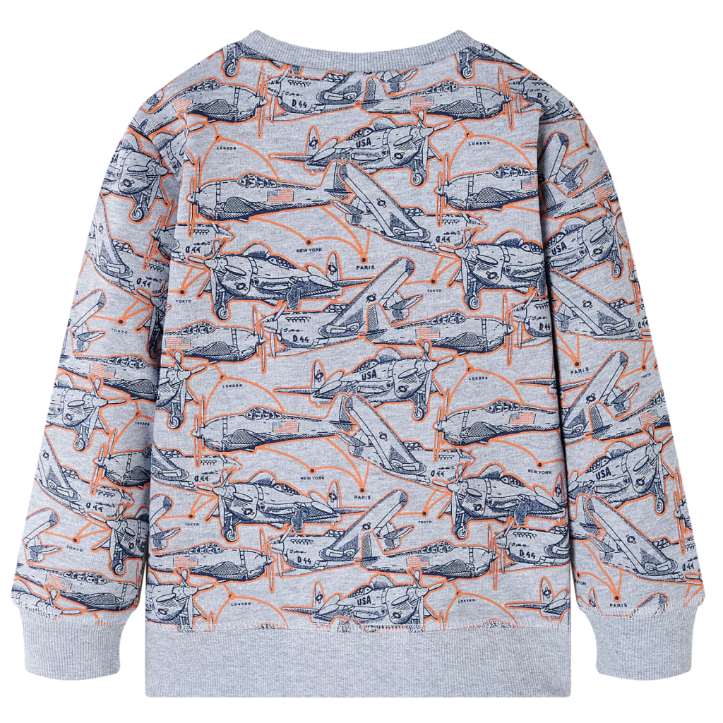 Kindertrui 116 gemêleerd grijs is nu te koop bij PeponiXL, paradijselijk wonen!