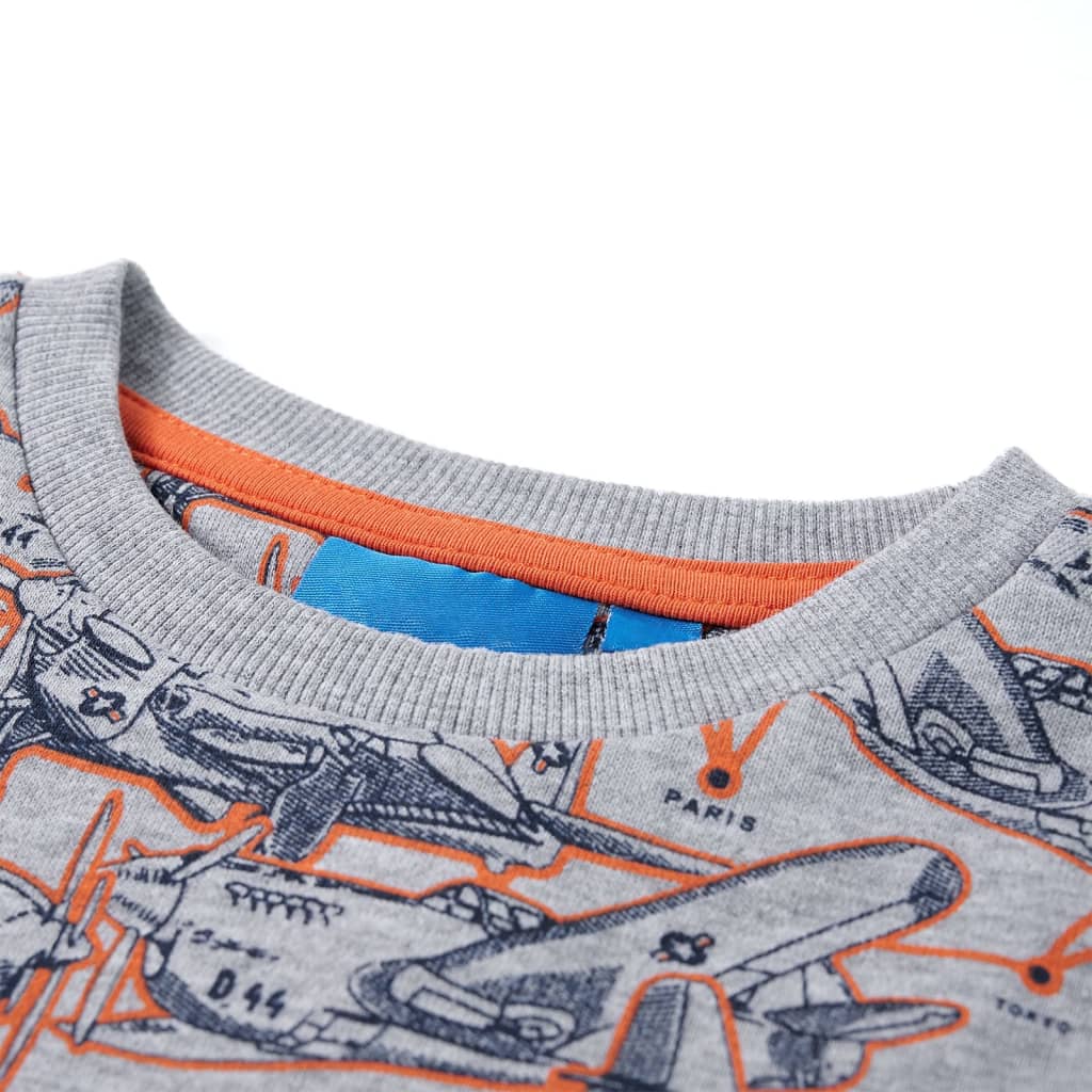 Kindertrui 116 gemêleerd grijs is nu te koop bij PeponiXL, paradijselijk wonen!