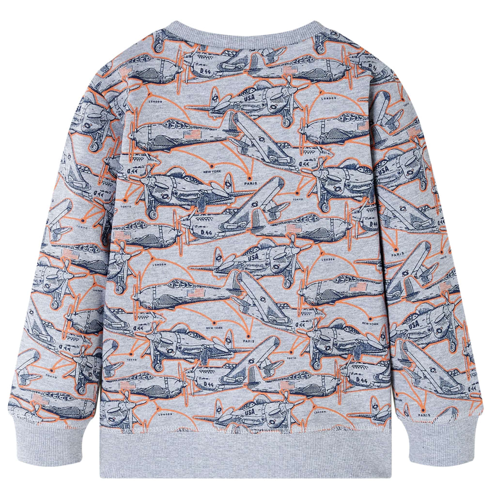 Kindertrui 128 gemêleerd grijs is nu te koop bij PeponiXL, paradijselijk wonen!