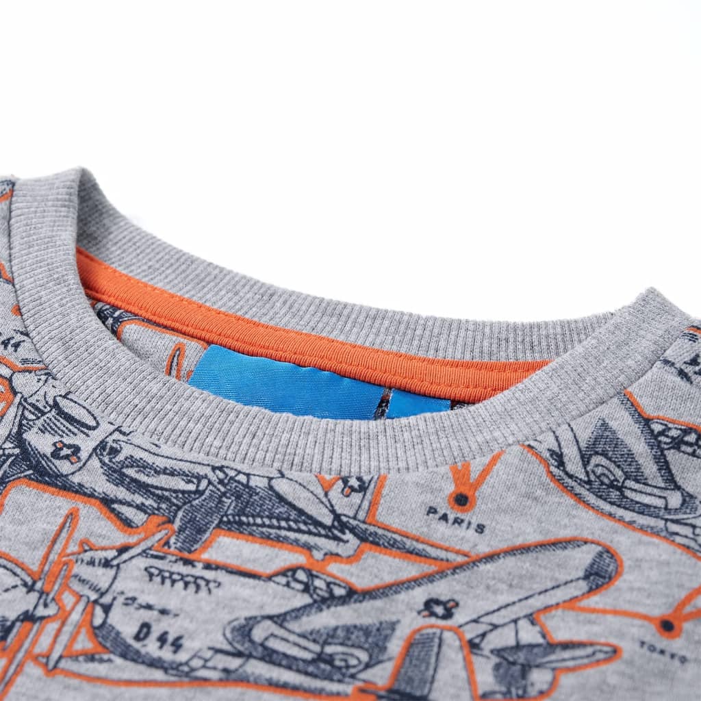 Kindertrui 128 gemêleerd grijs is nu te koop bij PeponiXL, paradijselijk wonen!