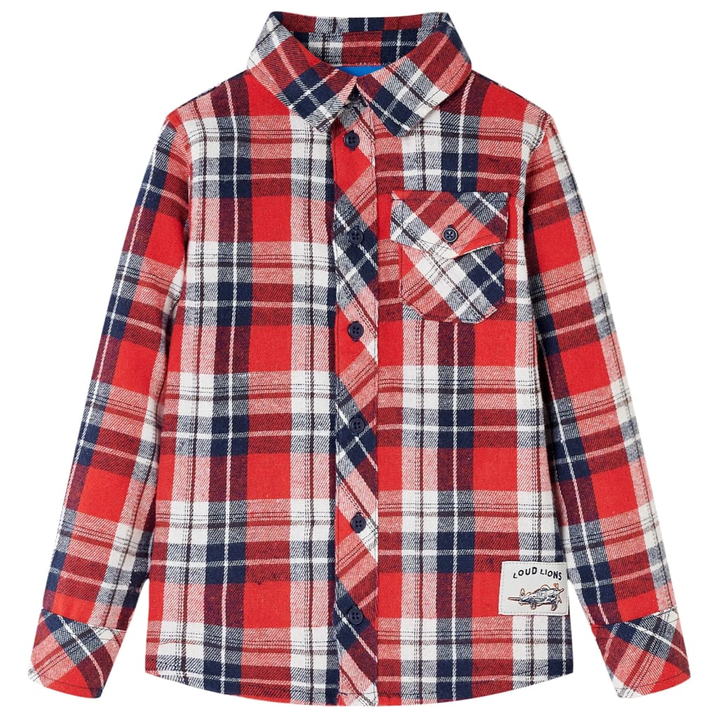 Kinderoverhemd geruit 104 rood en marineblauw is nu te koop bij PeponiXL, paradijselijk wonen!
