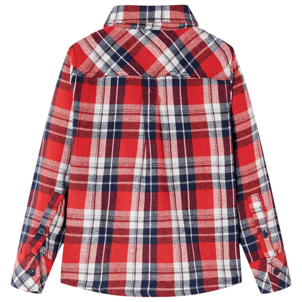 Kinderoverhemd geruit 104 rood en marineblauw is nu te koop bij PeponiXL, paradijselijk wonen!