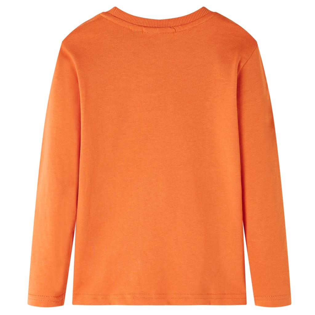 Kindershirt met lange mouwen 104 donkeroranje is nu te koop bij PeponiXL, paradijselijk wonen!