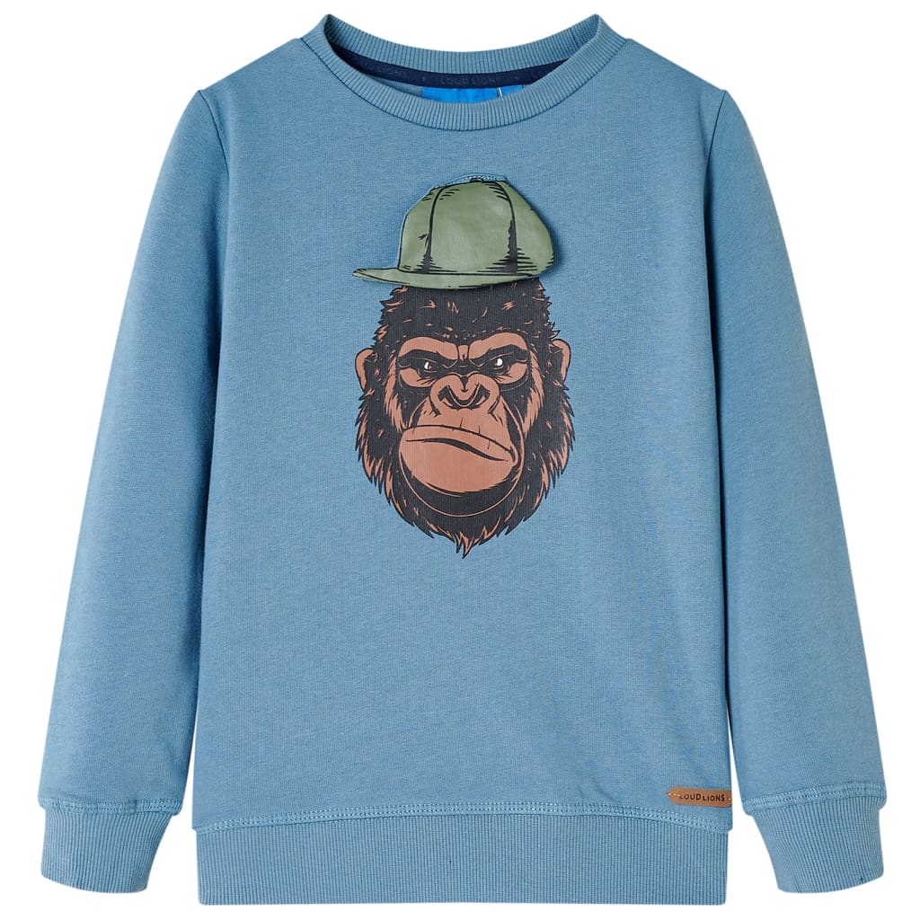Kindertrui 116 middelblauw is nu te koop bij PeponiXL, paradijselijk wonen!
