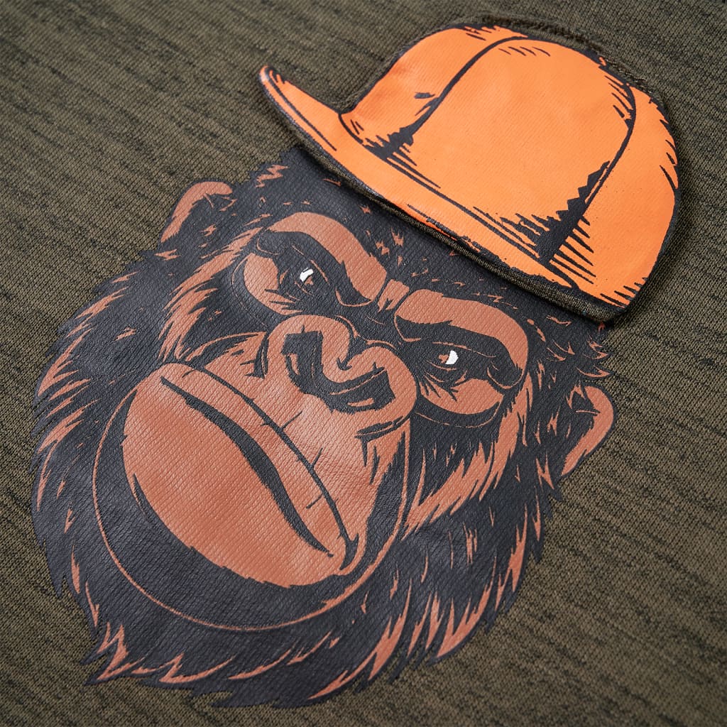 Kindertrui 104 gemêleerd donkerkakikleurig is nu te koop bij PeponiXL, paradijselijk wonen!