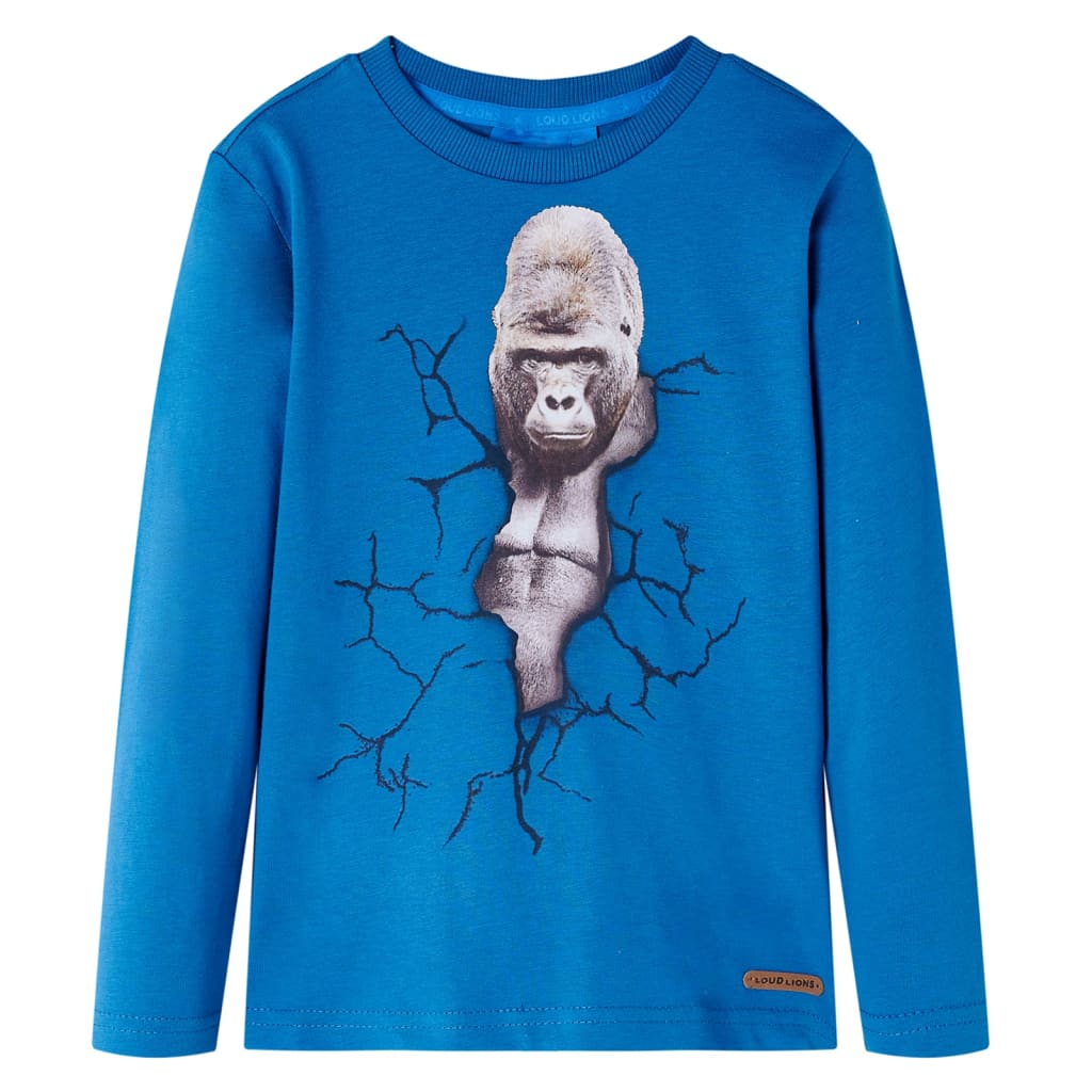 Kindershirt met lange mouwen 104 petrol is nu te koop bij PeponiXL, paradijselijk wonen!