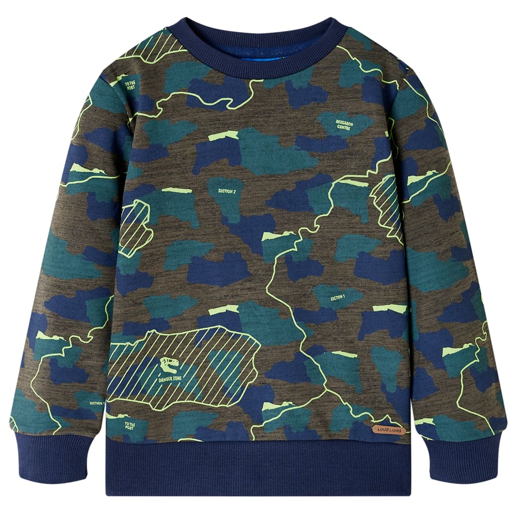 Kindershirt 140 gemêleerd donkerkakikleurig is nu te koop bij PeponiXL, paradijselijk wonen!