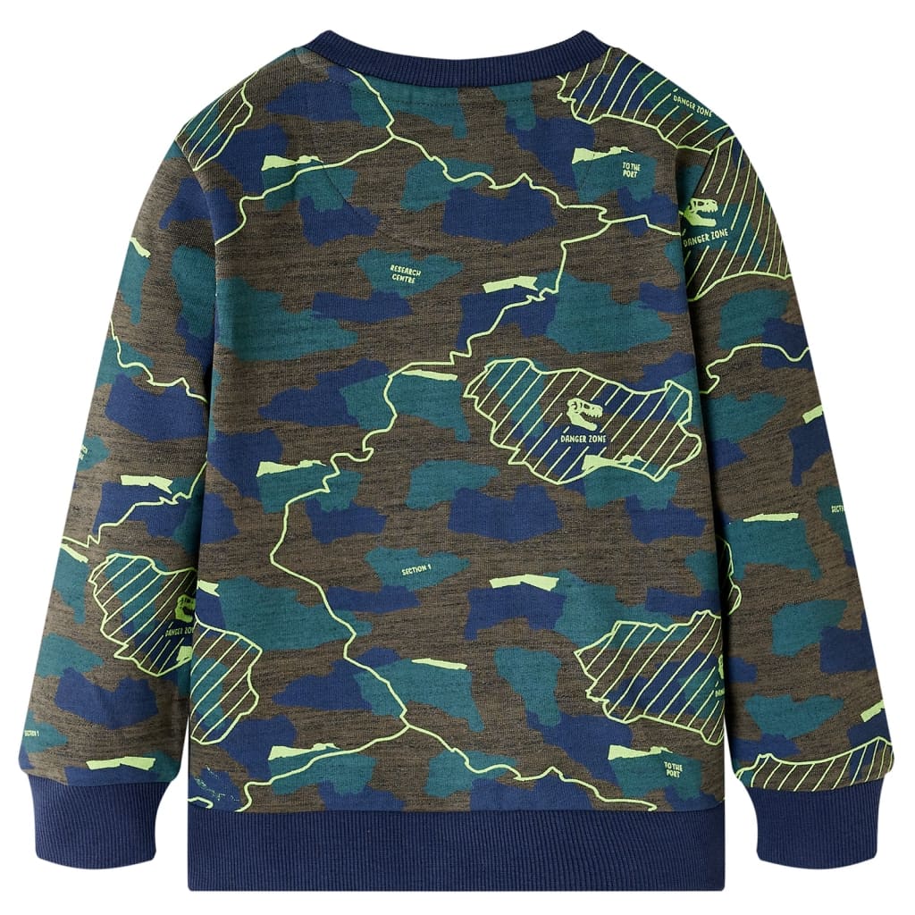 Kindershirt 140 gemêleerd donkerkakikleurig is nu te koop bij PeponiXL, paradijselijk wonen!
