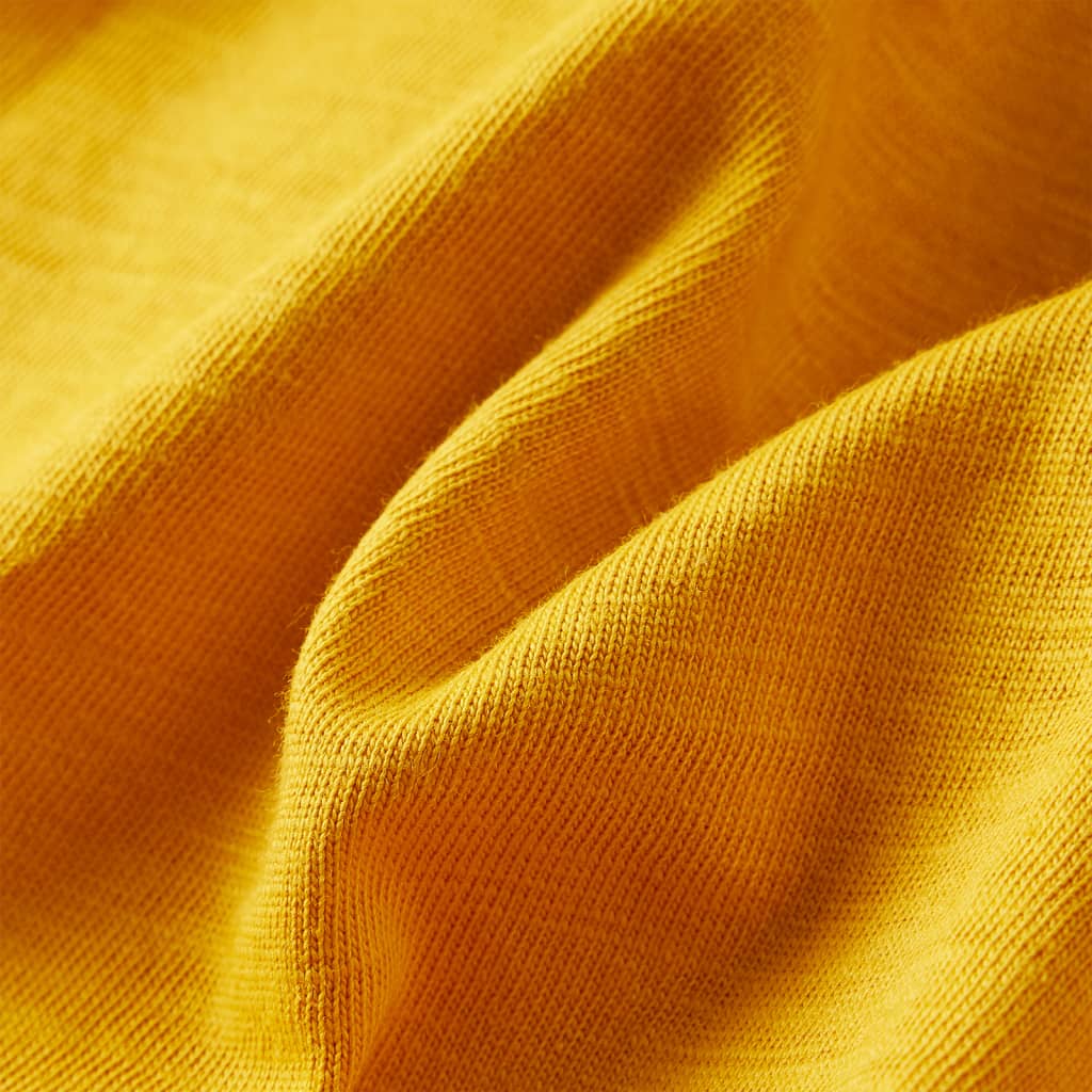 Kindershirt met lange mouwen 116 okerkleurig is nu te koop bij PeponiXL, paradijselijk wonen!