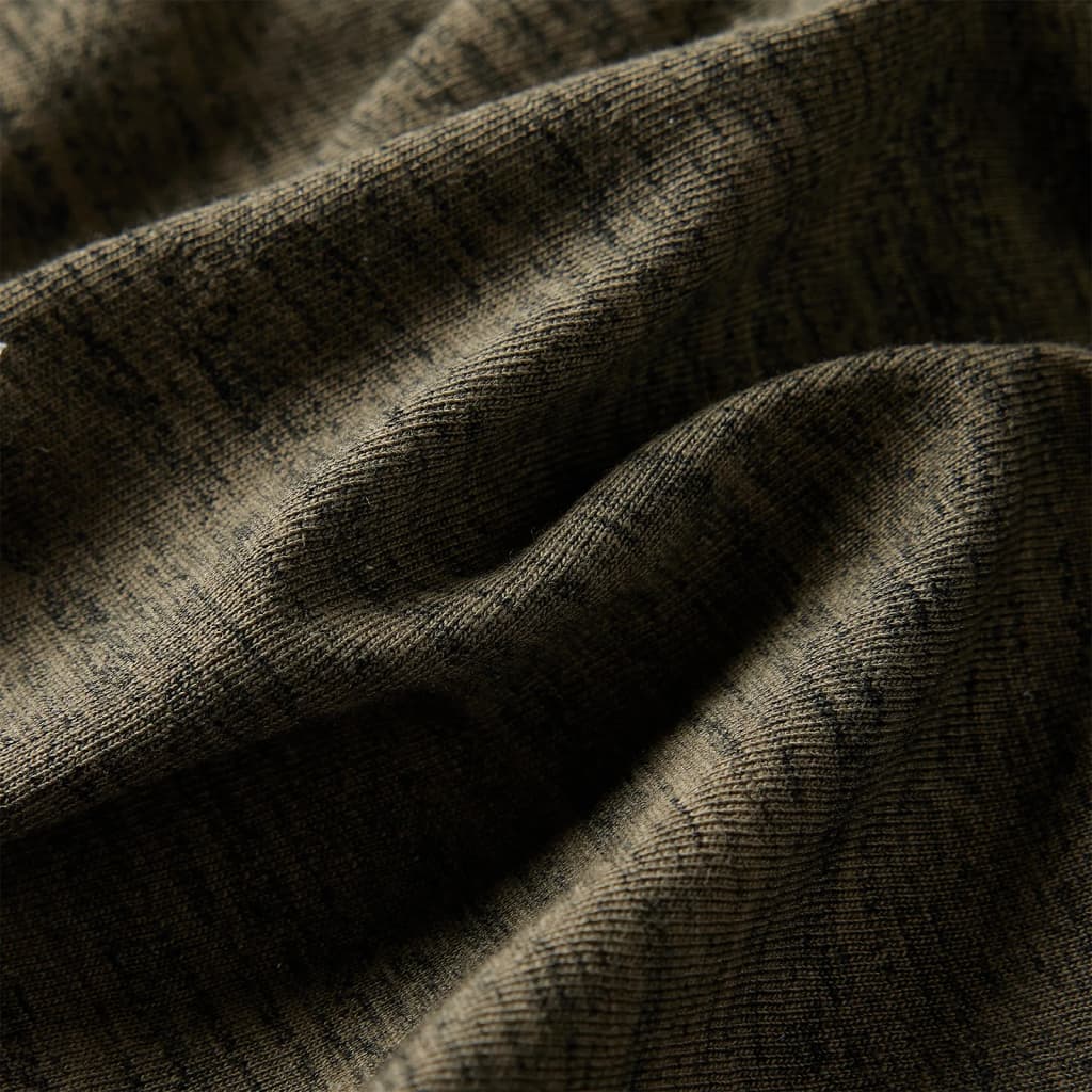 Kindershirt met lange mouwen 128 gemêleerd kakikleurig is nu te koop bij PeponiXL, paradijselijk wonen!