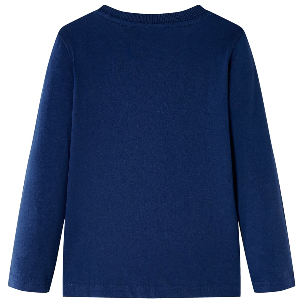 Kindershirt met lange mouwen 104 marineblauw is nu te koop bij PeponiXL, paradijselijk wonen!