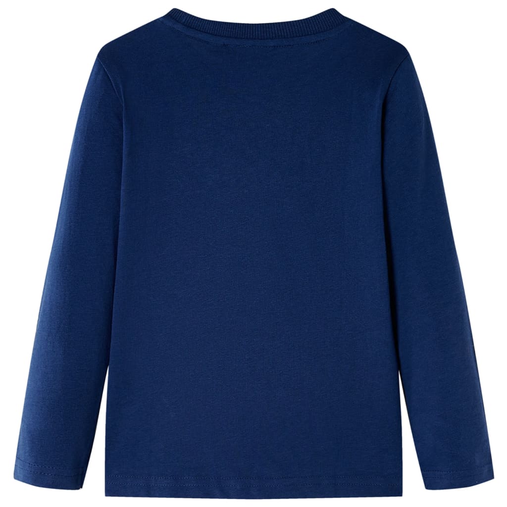 Kindershirt met lange mouwen 116 marineblauw is nu te koop bij PeponiXL, paradijselijk wonen!