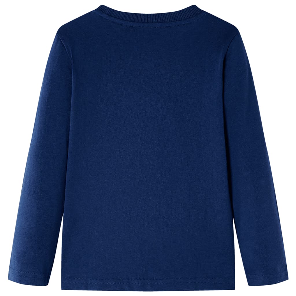 Kindershirt met lange mouwen 128 marineblauw is nu te koop bij PeponiXL, paradijselijk wonen!