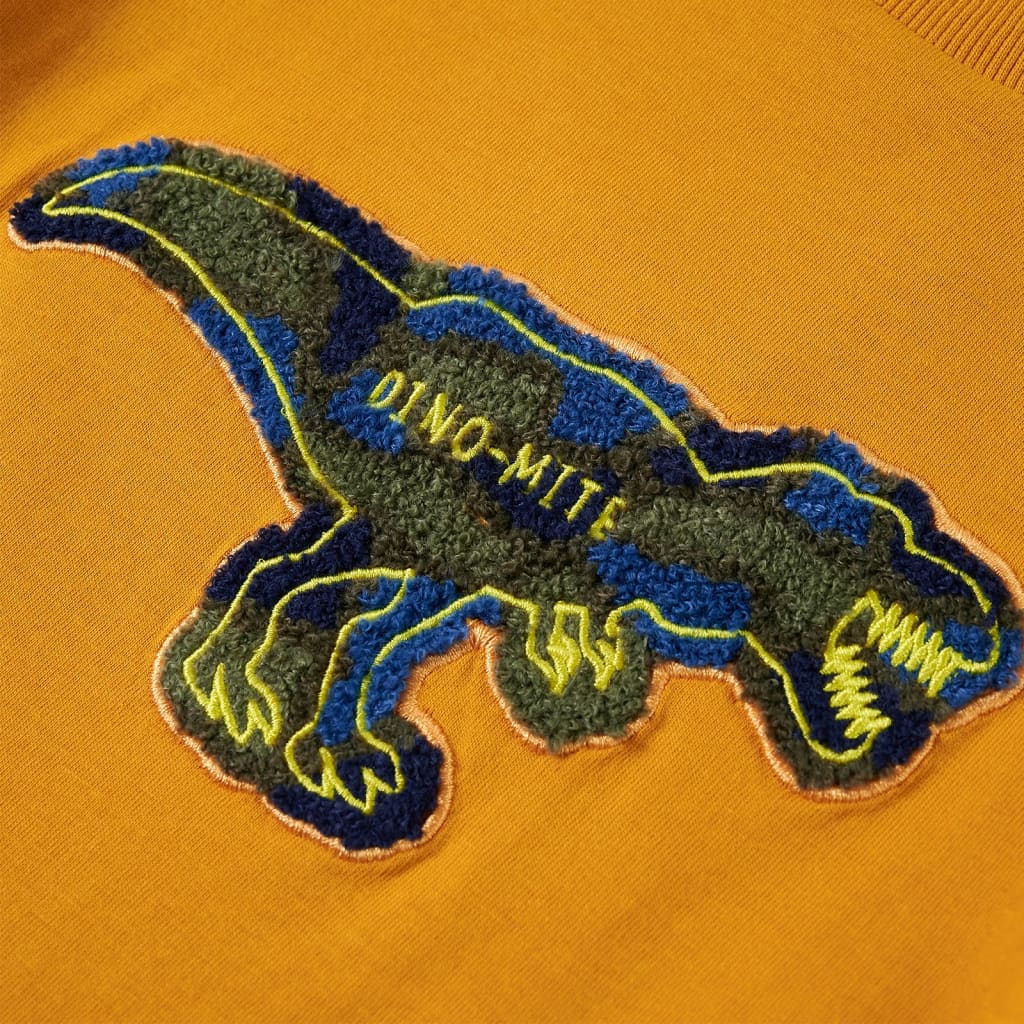 Kindershirt met lange mouwen 104 okerkleurig is nu te koop bij PeponiXL, paradijselijk wonen!