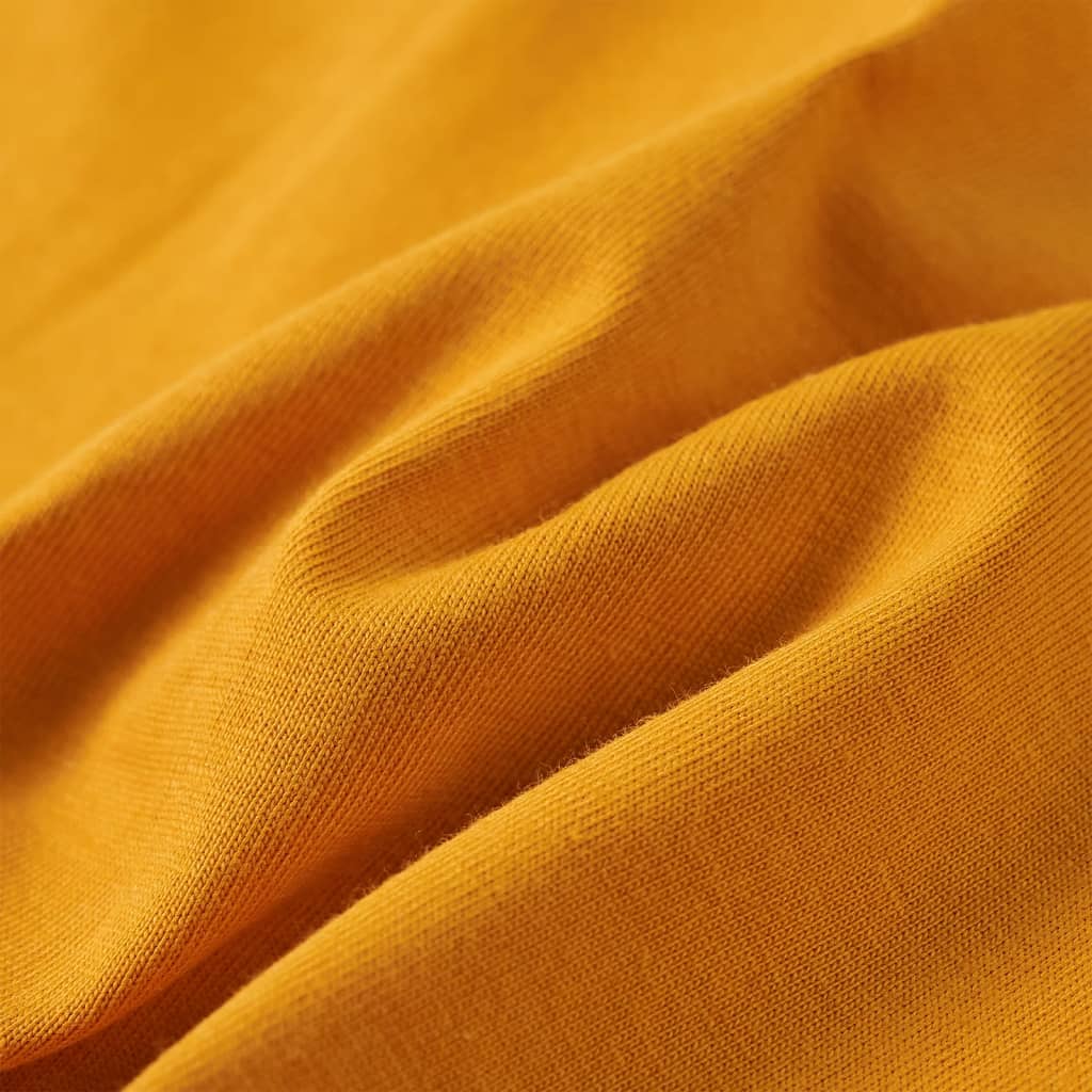Kindershirt met lange mouwen 104 okerkleurig is nu te koop bij PeponiXL, paradijselijk wonen!