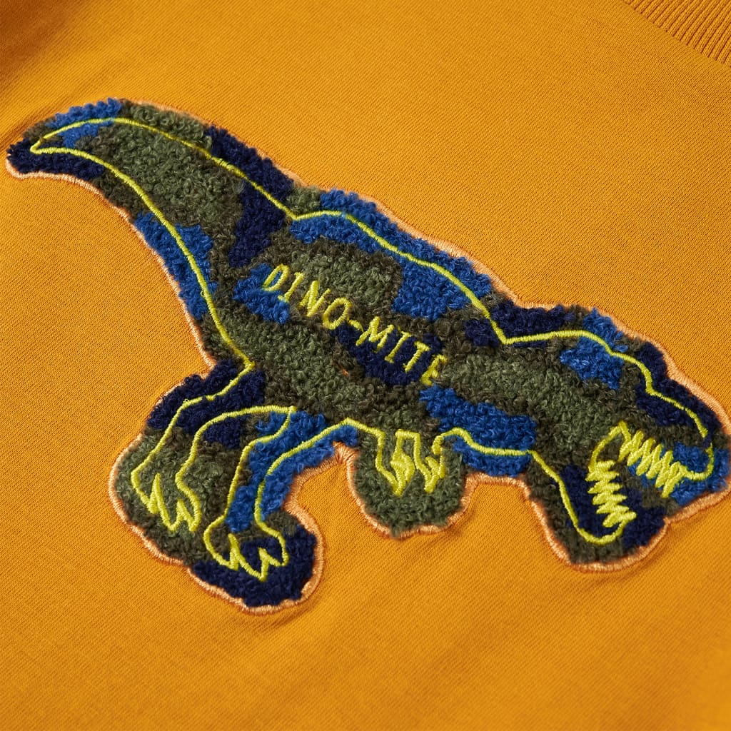 Kindershirt met lange mouwen 128 okerkleurig is nu te koop bij PeponiXL, paradijselijk wonen!