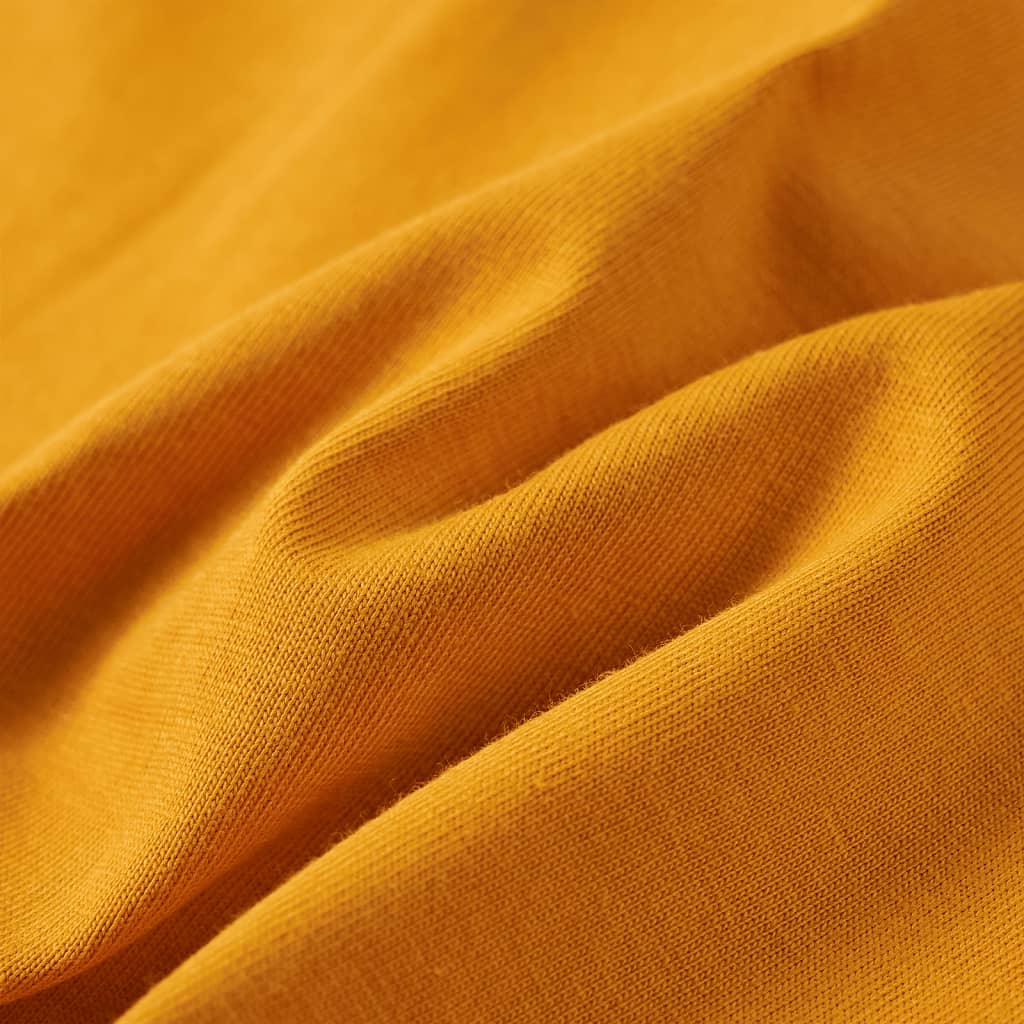 Kindershirt met lange mouwen 128 okerkleurig is nu te koop bij PeponiXL, paradijselijk wonen!