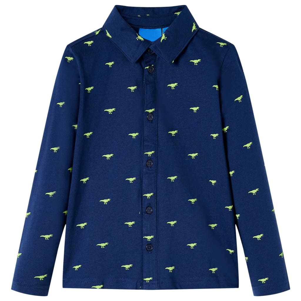 Kindershirt 104 marineblauw is nu te koop bij PeponiXL, paradijselijk wonen!