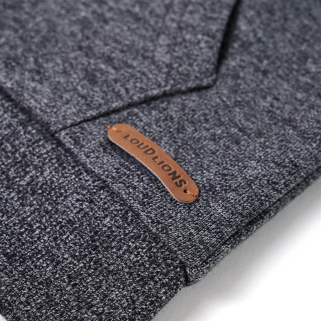 Kindervest met capuchon en rits 104 gemêleerd grijs is nu te koop bij PeponiXL, paradijselijk wonen!