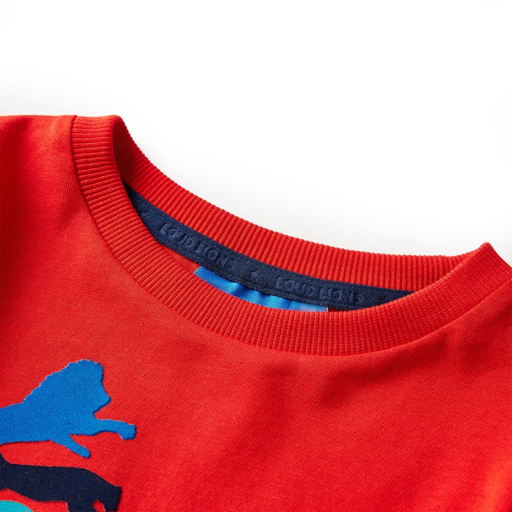 Kindershirt met lange mouwen 116 rood is nu te koop bij PeponiXL, paradijselijk wonen!