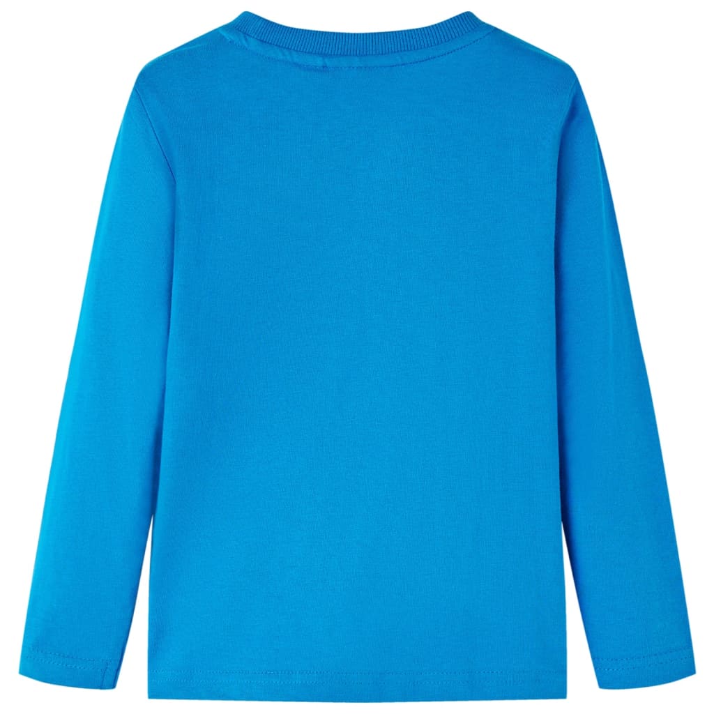 Kindershirt met lange mouwen 104 kobaltblauw is nu te koop bij PeponiXL, paradijselijk wonen!