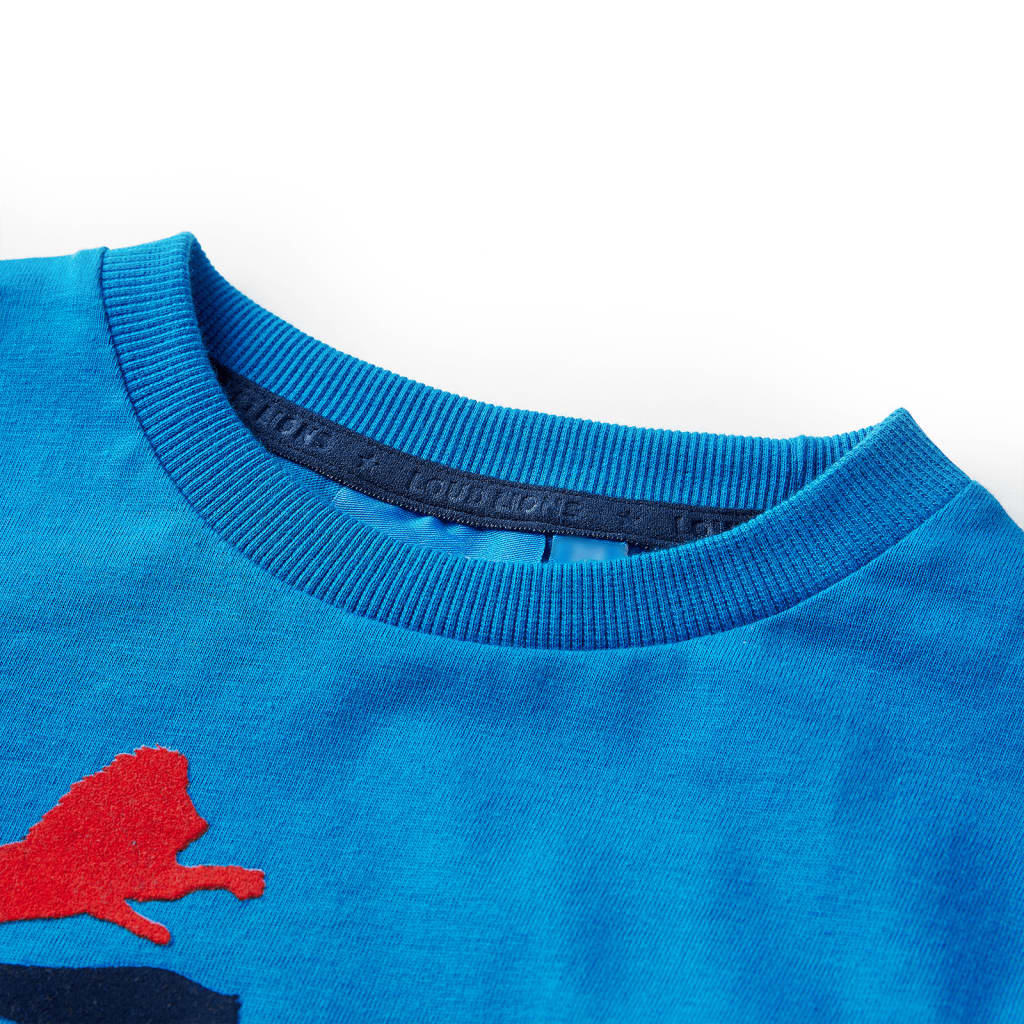 Kindershirt met lange mouwen 104 kobaltblauw is nu te koop bij PeponiXL, paradijselijk wonen!
