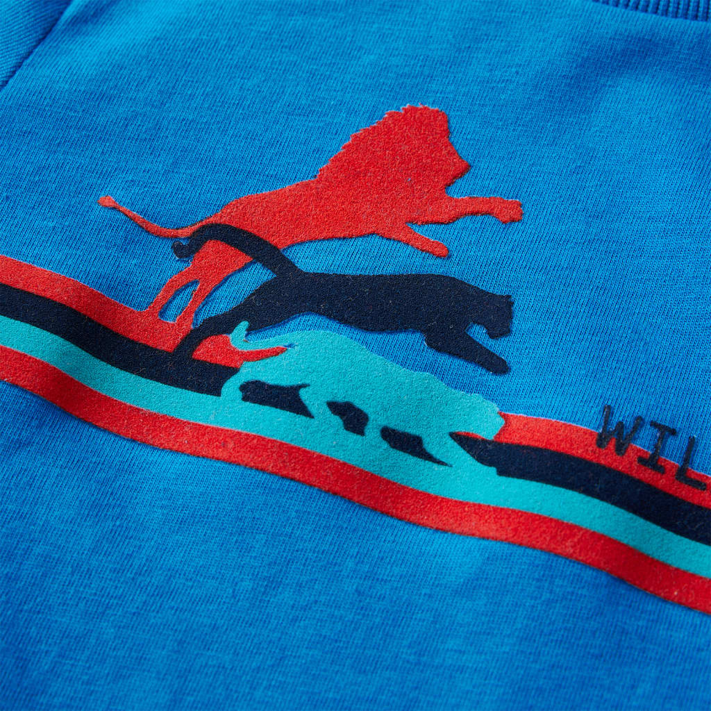 Kindershirt met lange mouwen 104 kobaltblauw is nu te koop bij PeponiXL, paradijselijk wonen!