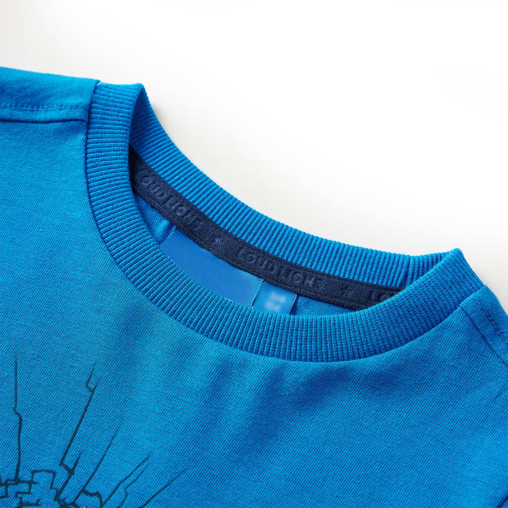 Kindershirt met lange mouwen 116 kobaltblauw is nu te koop bij PeponiXL, paradijselijk wonen!