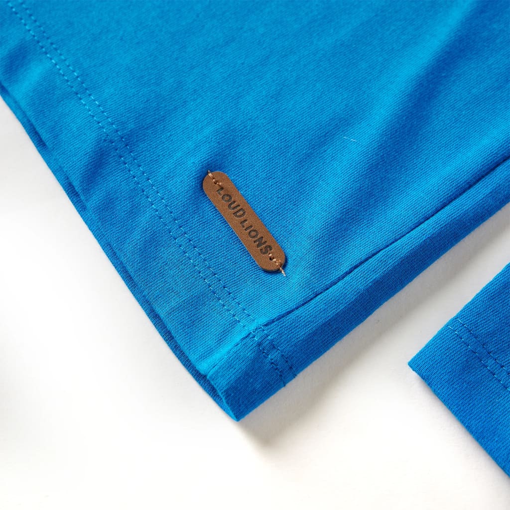 Kindershirt met lange mouwen 116 kobaltblauw is nu te koop bij PeponiXL, paradijselijk wonen!