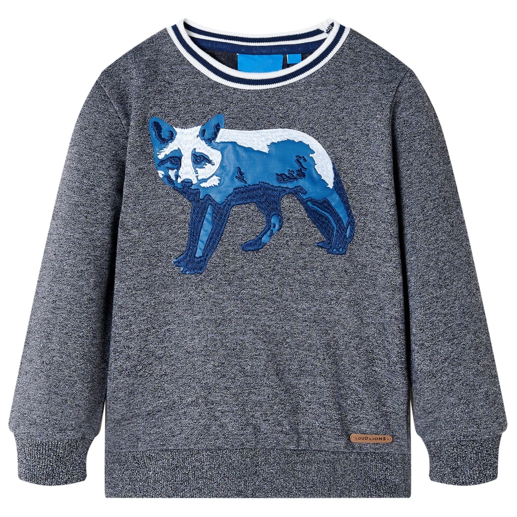 Kindertrui 92 gemêleerd marineblauw is nu te koop bij PeponiXL, paradijselijk wonen!