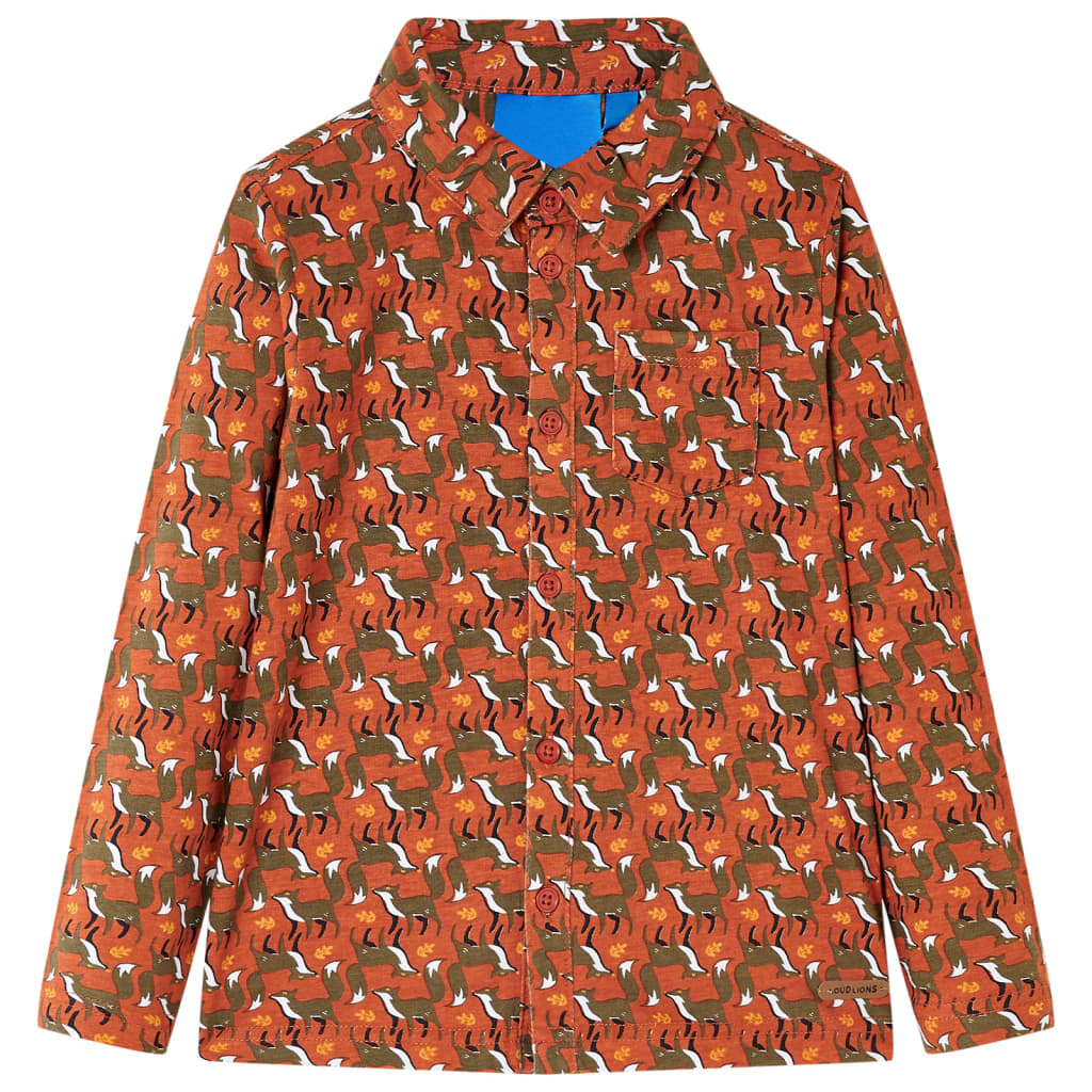Kinderoverhemd 92 lichtroestkleurig is nu te koop bij PeponiXL, paradijselijk wonen!