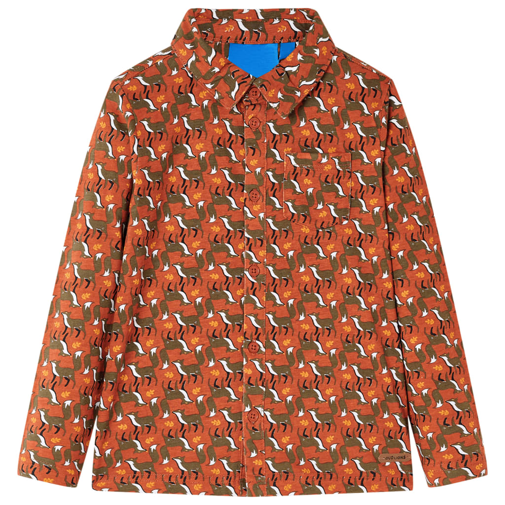 Kinderoverhemd 128 lichtroestkleurig is nu te koop bij PeponiXL, paradijselijk wonen!