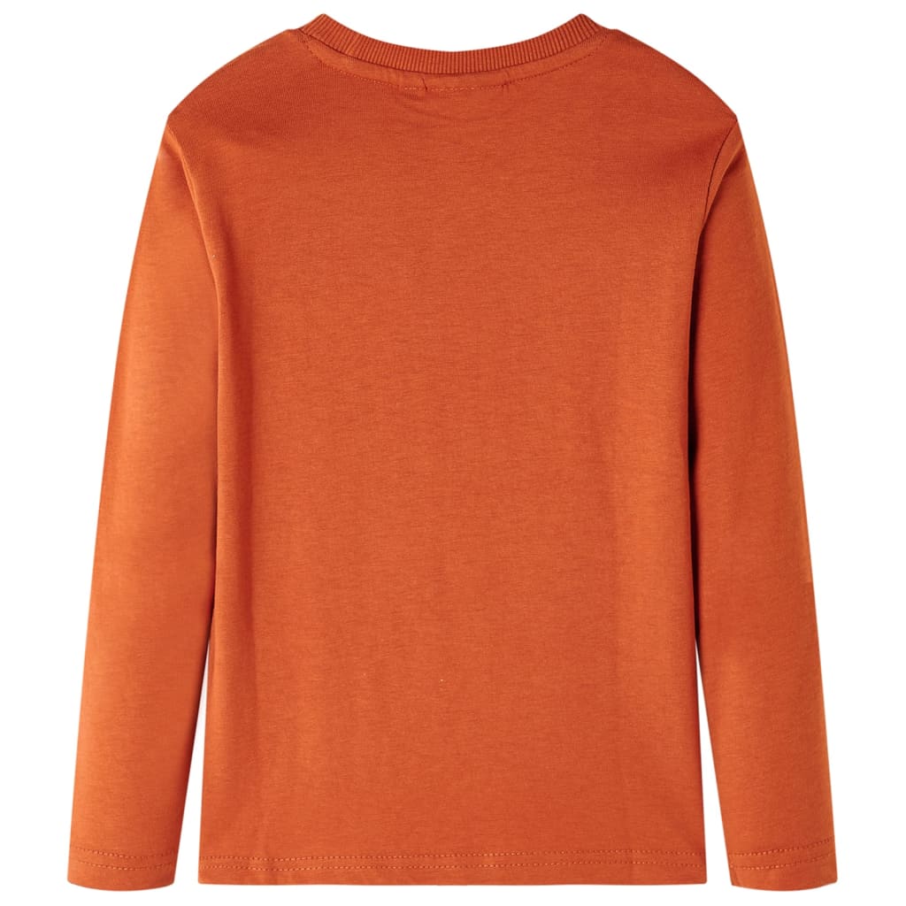Kindershirt met lange mouwen 116 lichtroestkleurig is nu te koop bij PeponiXL, paradijselijk wonen!