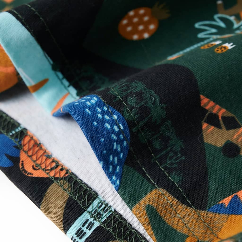 Kinderpyjama met lange mouwen 92 donkergroen is nu te koop bij PeponiXL, paradijselijk wonen!