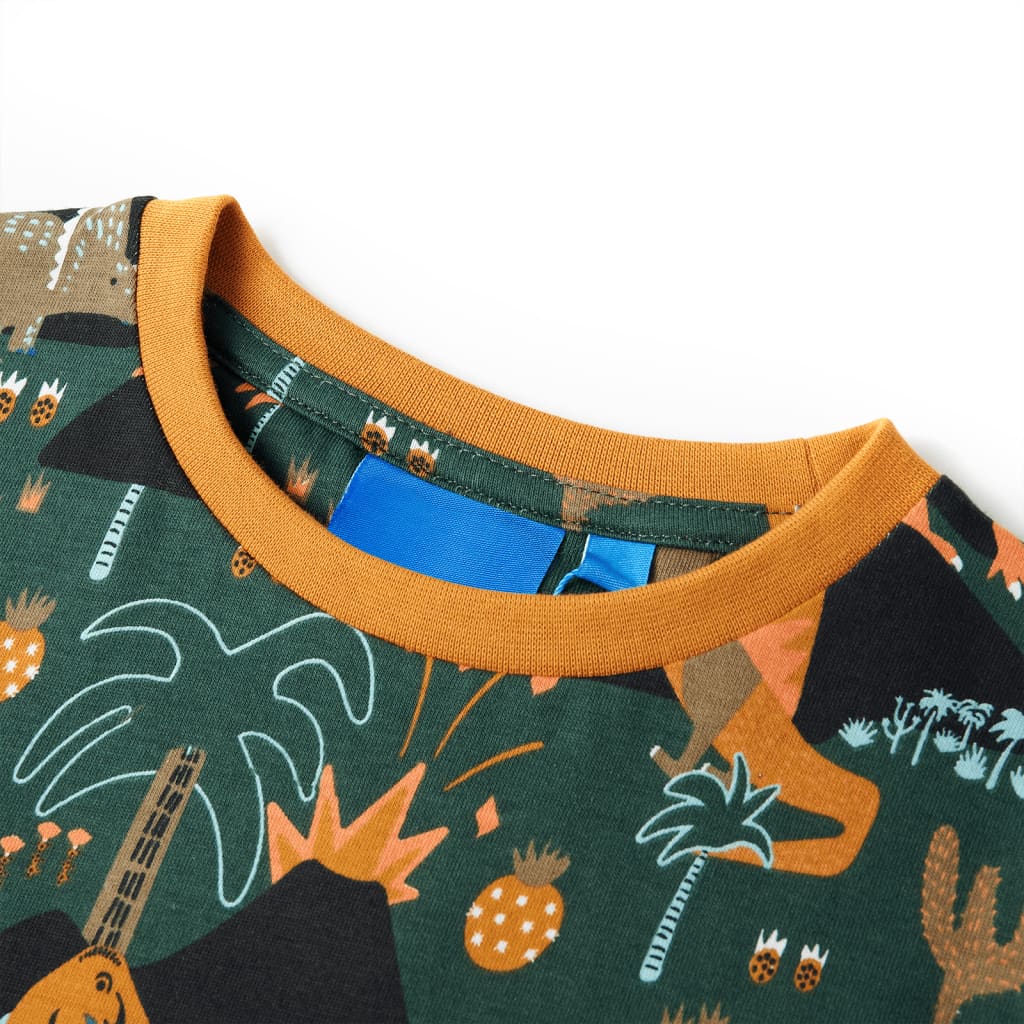 Kinderpyjama met lange mouwen 92 donkergroen is nu te koop bij PeponiXL, paradijselijk wonen!