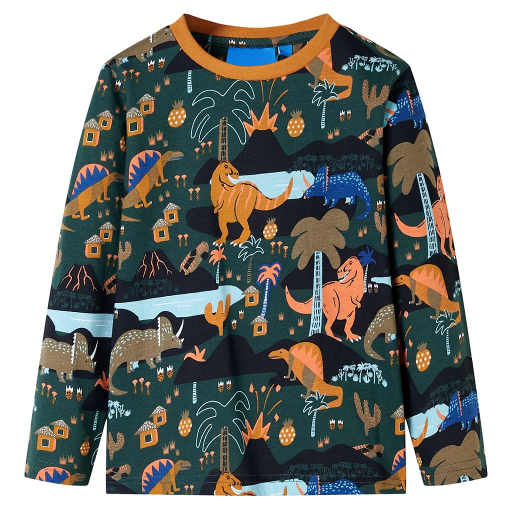 Kinderpyjama met lange mouwen 116 donkergroen is nu te koop bij PeponiXL, paradijselijk wonen!