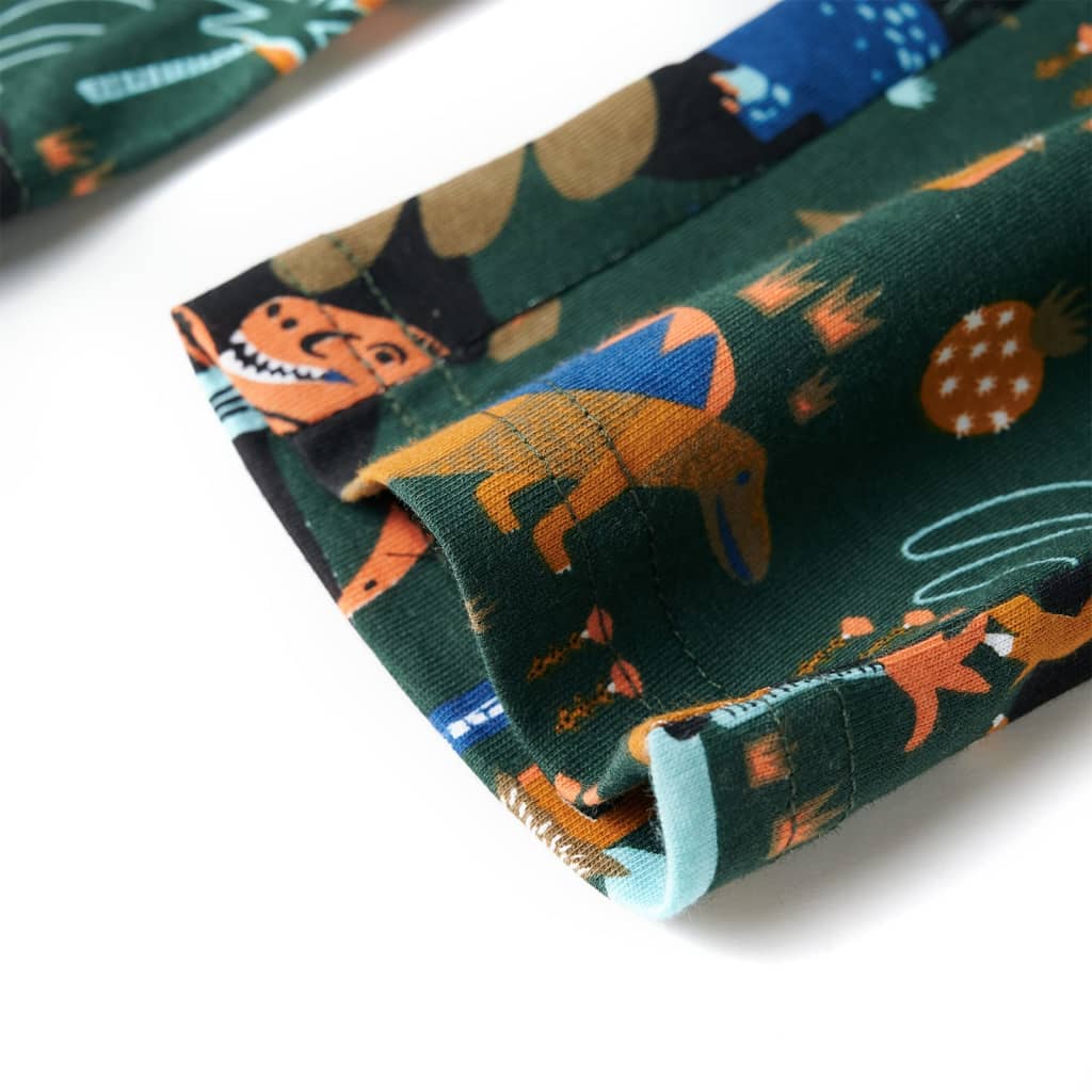 Kinderpyjama met lange mouwen 116 donkergroen is nu te koop bij PeponiXL, paradijselijk wonen!