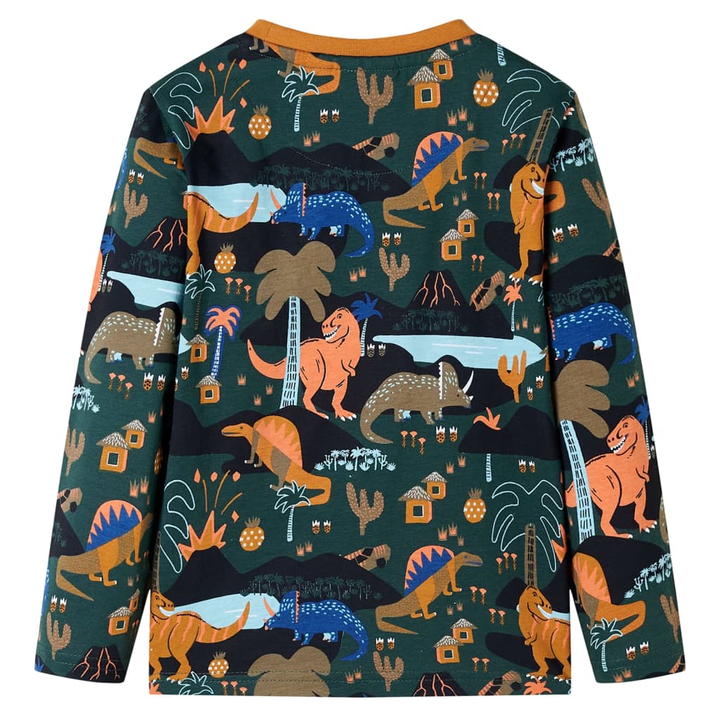 Kinderpyjama met lange mouwen 116 donkergroen is nu te koop bij PeponiXL, paradijselijk wonen!