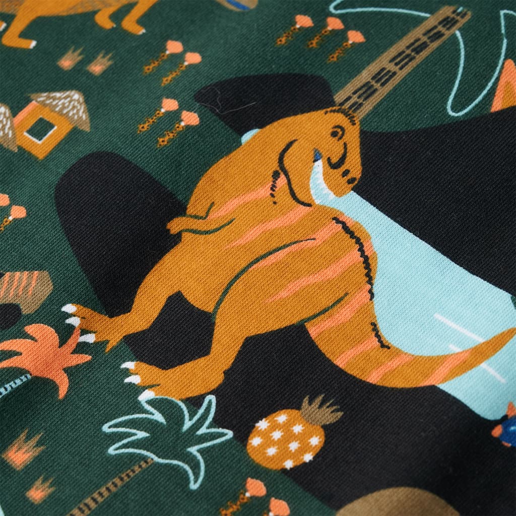Kinderpyjama met lange mouwen 116 donkergroen is nu te koop bij PeponiXL, paradijselijk wonen!