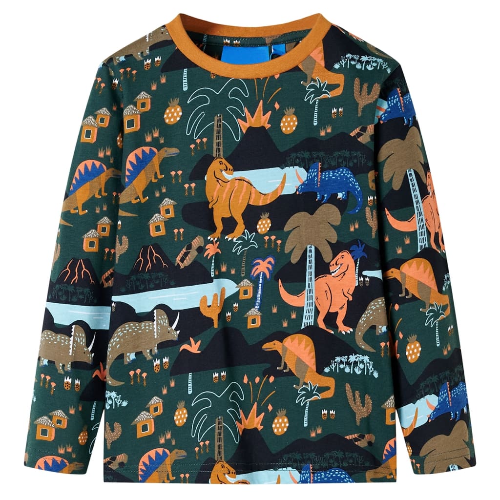 Kinderpyjama met lange mouwen 140 donkergroen is nu te koop bij PeponiXL, paradijselijk wonen!