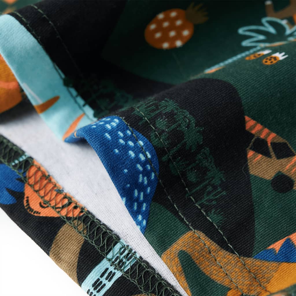 Kinderpyjama met lange mouwen 140 donkergroen is nu te koop bij PeponiXL, paradijselijk wonen!