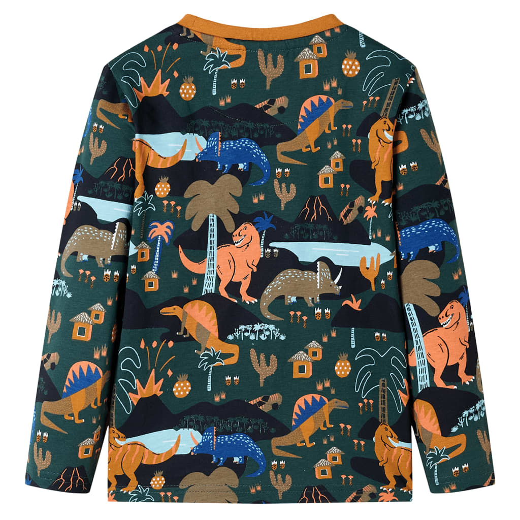 Kinderpyjama met lange mouwen 140 donkergroen is nu te koop bij PeponiXL, paradijselijk wonen!