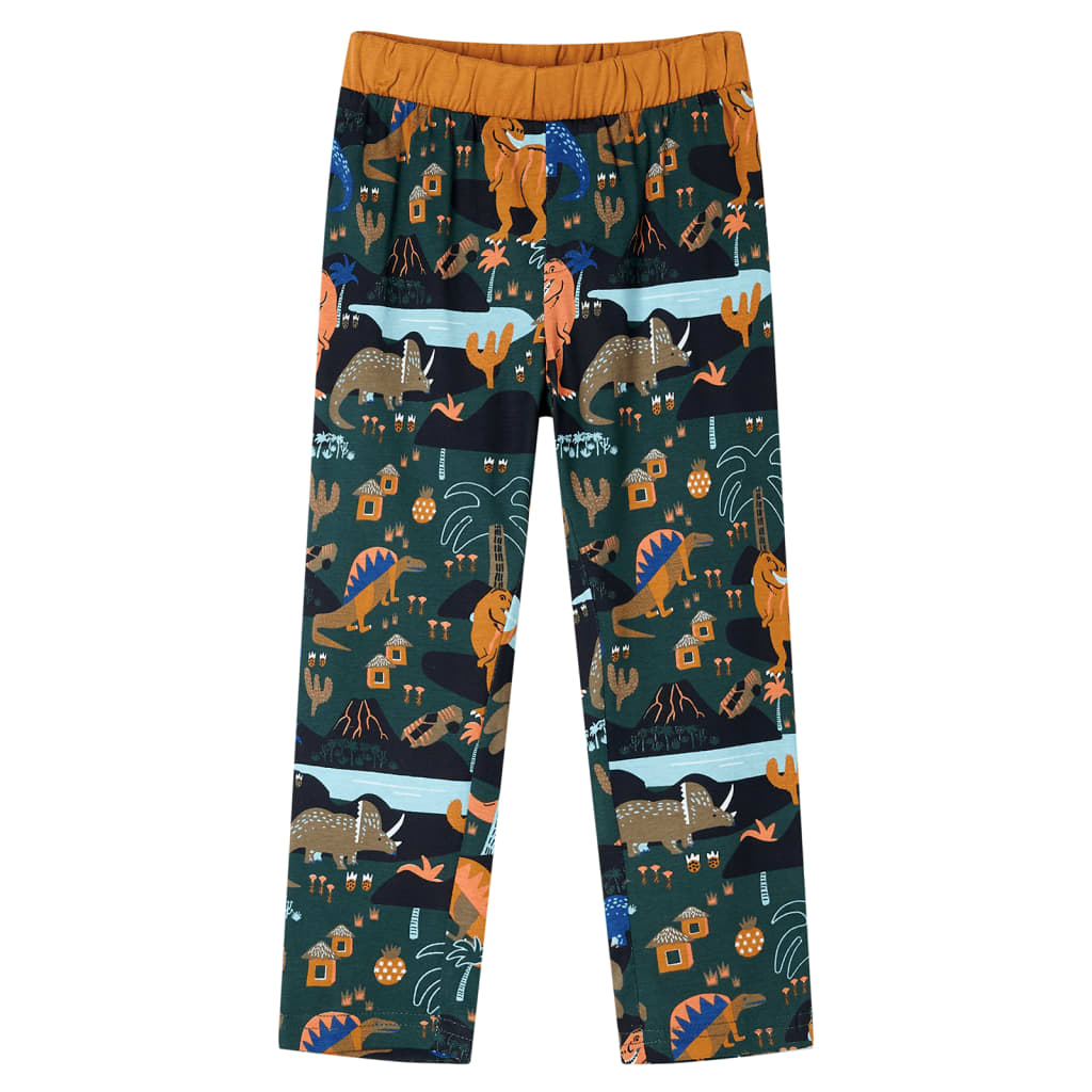 Kinderpyjama met lange mouwen 140 donkergroen is nu te koop bij PeponiXL, paradijselijk wonen!